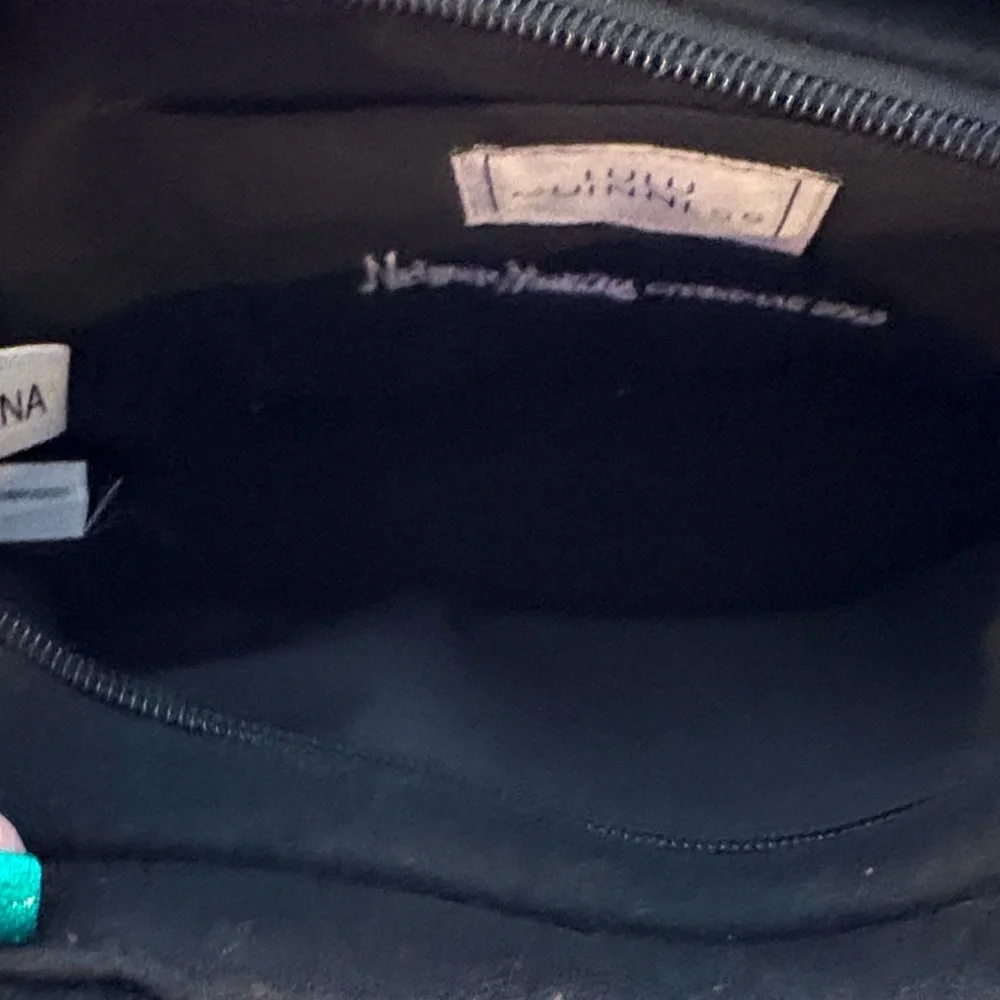 Lulu Guinness Black Tote with Colorful Embroidery - Picture 6 of 7